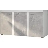 AX Living Sideboard Wohnzimmer Spacoro 3T – Modern in Weiß/Beton