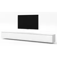 AX Living TV Bank weiß Loriano weißes TV Board 3x100 cm Matt/Hochglanz