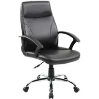 Dmora Bürostuhl Dgliozz, Chefsessel mit Armlehnen, Ergonomischer Bürostuhl, Schwarz, 60x59h100/110 cm