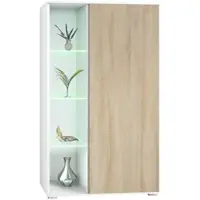 Vladon VITRINE Davos Eiche sägerau