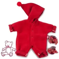 Götz Boutique, romper "Zipfelmütze, rood", babypoppen 30-33 cm (Inhoud: 3-delig)