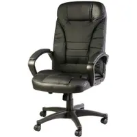 Dmora Bürostuhl Dcelik, Präsidentensessel mit Armlehnen, Ergonomischer Bürostuhl, 70x65h103/114 cm, Schwarz