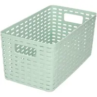 PlasticForte Aufbewahrungskorb/Schrankkorb - Kunststoff - mintgrun - 5L