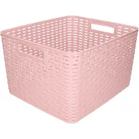 PlasticForte Aufbewahrungskorb - Schrankkorb - Kunststoff - altrosa - 28L