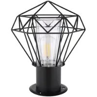Globo Sockelleuchte Außen Standleuchte Garten schwarz Außenstandleuchte Edelstahl, Industrial Gitter, Fernbedienung dimmbar, RGB LED 8,5W 806Lm warmweiß, H 31,5 cm