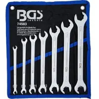 Bgs Doppel-Maulschlüssel-Satz | extra flach | mit Ratschenfunktion | SW 6 - 19 m...