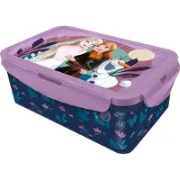 Disney Frozen Die Eiskönigin Brotdose - Lunchbox - 21x13 cm - Blau/Lila - - One Size - Brotdosen