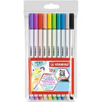 Stabilo Tuschen - Pen 68 Brush - 10 st. - Bunt - - One Size - Filzstifte
