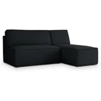 Masseno Ecksofa BRISO P mit Schlaffunktion L-Form, Sofa mit Bettkasten, Wohnzimmersofa, Couch, Soffa, Bettsofa, Couchgarnitur- Schwarz, POSO 135