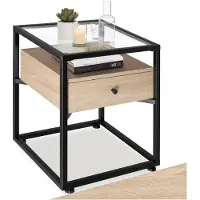 TecTake - Nachttisch Preston - Nachttisch 43x45x54,5cm - Industrie hellbraun - 404681