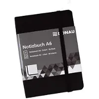 Donau 1346101-01 Notizbuch - A6, liniert, 192 Seiten, schwarz
