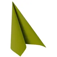 Papstar 12 X 20 Servietten "ROYAL Collection" 1/4-Falz 33 cm x 33 cm olivgrün