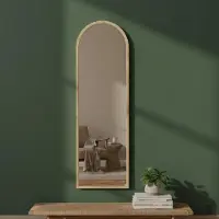 Dmora Spiegel Zaniah 50x160h cm Braun Gestell Glas