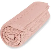 Vinter & bloom Soft Grid BabyBabydecke, Cloud Pink, Kinderwagendecke, Baumwolle
