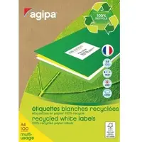 Agipa Recycling Vielzweck-Etiketten, 70 x 37 mm, weiá