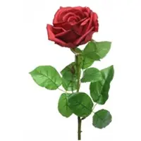 MARELIDA Rose am Stiel Kunstblume Rosenblüte künstliche Blume Real Touch H: 68cm rot