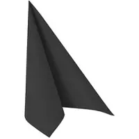 Papstar 14 X 20 Servietten "ROYAL Collection" 1/4-Falz 25 cm x 25 cm schwarz