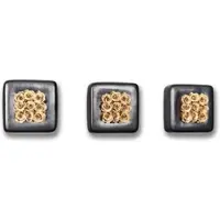 Flowerbox 3er-Set Infinity-Bloom Chest - anthrazit/champagne - 16x16 cm