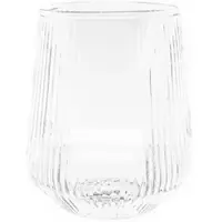 Mulex 12er Pack Wassergläser Gläser Trinkgläser Set geriffeltt 430ml transparent