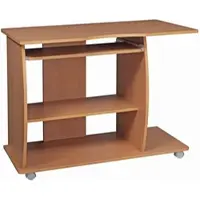 KADIMA DESIGN Laptoptisch Computertisch: 3D-Ecken, Stauraum, Spanplattenkonstruktion, Rollen. Beige, 90x50x71 cm |
