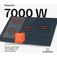 Klarstein Delicatessa 77 Flex Induktionskochfeld – 4-Zonen-Einbaukochfeld, 7.500 W, Flexizone, Thermoboost, Kindersicherung, Timer, Glaskeramik Anthrazit, 77-cm-Design