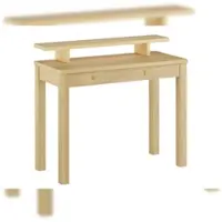 Erst-Holz Bürotisch mit Ablage, Tisch 100x45x76 mit Ablage Kiefer massiv natur 90.70-55A-82-90-10