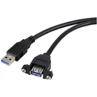 Renkforce USB-Kabel USB 3.0 USB-A Stecker, USB-A Buchse 1.00 m Schwarz für Einba