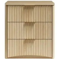 STILVORA Nachttisch MDF Eiche 58x38x64 cm, 3 Schubladen, Dämpfungssystem