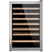 LES PETITS CHAMPS Weinkühlschrank von 48 Flaschen CAVC48, 128L, 6 Holzregale, Thermodynamische Kühlung, LED, Anti-UV
