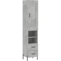Helloshop26 - Buffet Sideboard Kommode Schrank Aufbewahrungseinheit Organizer Küche Wohnzimmer Lounge hoch 34,5 x 34 x 180 cm 02_0034297