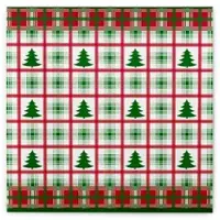 Sovie HORECA Serviette Klaus in Rot-Grün aus Linclass Airlaid 40 x 40 cm, 50 Stück - Weihnachten Tannenbaum
