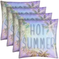 Bestlivings Outdoor Kissen mit Strandmotiv - Hot Summer - 4 Stück ( 4er Pack )