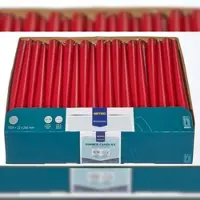 Metro Professional Tafelkerzen, Paraffin, 2.2 x 24 cm, Brenndauer 7 Stunden, bordeaux, 100 Stück