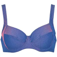 Naturana Badmode Gemoldefer Bikini BH Dames | Grösse: 44G | Farbe: Blau/Pink