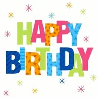 Duni 240 Tissue-Servietten 33 x 33 cm Birthday Stars 3-lagig