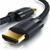 Primewire - 0,25m High Speed 8K HDMI Kabel 2.1 mit Ethernet ARC 3D 4K Ultra HD 7680x4320 @ 120 Hz PS4 360 TV OLED PC Laptop Beamer Monitor - Schwarz
