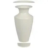 Décoris Metallvase 23x12cm Eisen Blumenvase Tischvase Metall Vase Tischdeko Hochzeitsdeko Geschenk Dekovase Kragenvase elegant Weiß