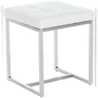 Proregal CHEFGASTRO Sitzhocker PALMA HxBxT 48x40x40cm Kunstleder Weiß
