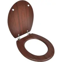 Helloshop26 - WC-Sitz mit Deckel MDF schlichtes braunes Design 02_0002880