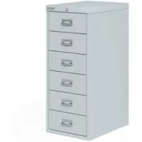 Bisley Multidrawer Schubladenschrank aus Metall abschließbar in lichtgrau Schrank für Büro Werkstatt und Zuhause Stahlschrank