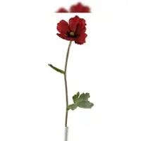 Décoris Künstliche Mohnblume mit Stiel 7x44cm Kunstblumen Mohn Dekoblumen Blumendeko Stielblumen Blumen Deko Blumenschmuck Rot