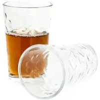 Almina 6er Set Teegläser Trinkglas Saftglas Wassergläser-Set aus Glas transparent