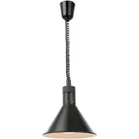 Kbs Heizlampe Infrarot schwarz Eloxiert mit Leuchtmittel 275x275x250 mm