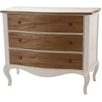 Amadeus Kommode mit 3 Schubladen Loberon - Weiß Anderes Holz 100x45 cm