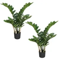 Creativ Green künstliche Pflanze Zamifolia, 70cm, 2er Set