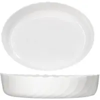MamboCat 2er Set TRIANON Auflaufform oval 37x28,5 cm weiß aus Glas - 812299