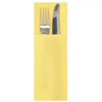 Papstar 400 Servietten "DAILY Collection" 48 cm x 30 cm gelb mit Besteckfalz