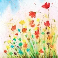 Duni 240 Tissue-Servietten 33 x 33 cm Flourish Aurora 3-lagig