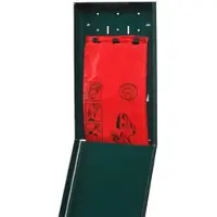 Proregal Robuster Hundekotbeutelspender für 200 Beutel | Wand- oder Rohrmontage | HxBxT 43x6x26,5cm | Verzinkter Stahl | Grün | Kotbeutel Kottüte