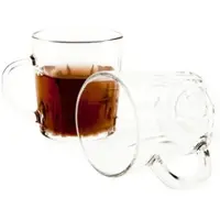 Almina Gözde 6 Tlg. Gläser-Set für Tee, Kaffee mit Muster Transparent 230 ml